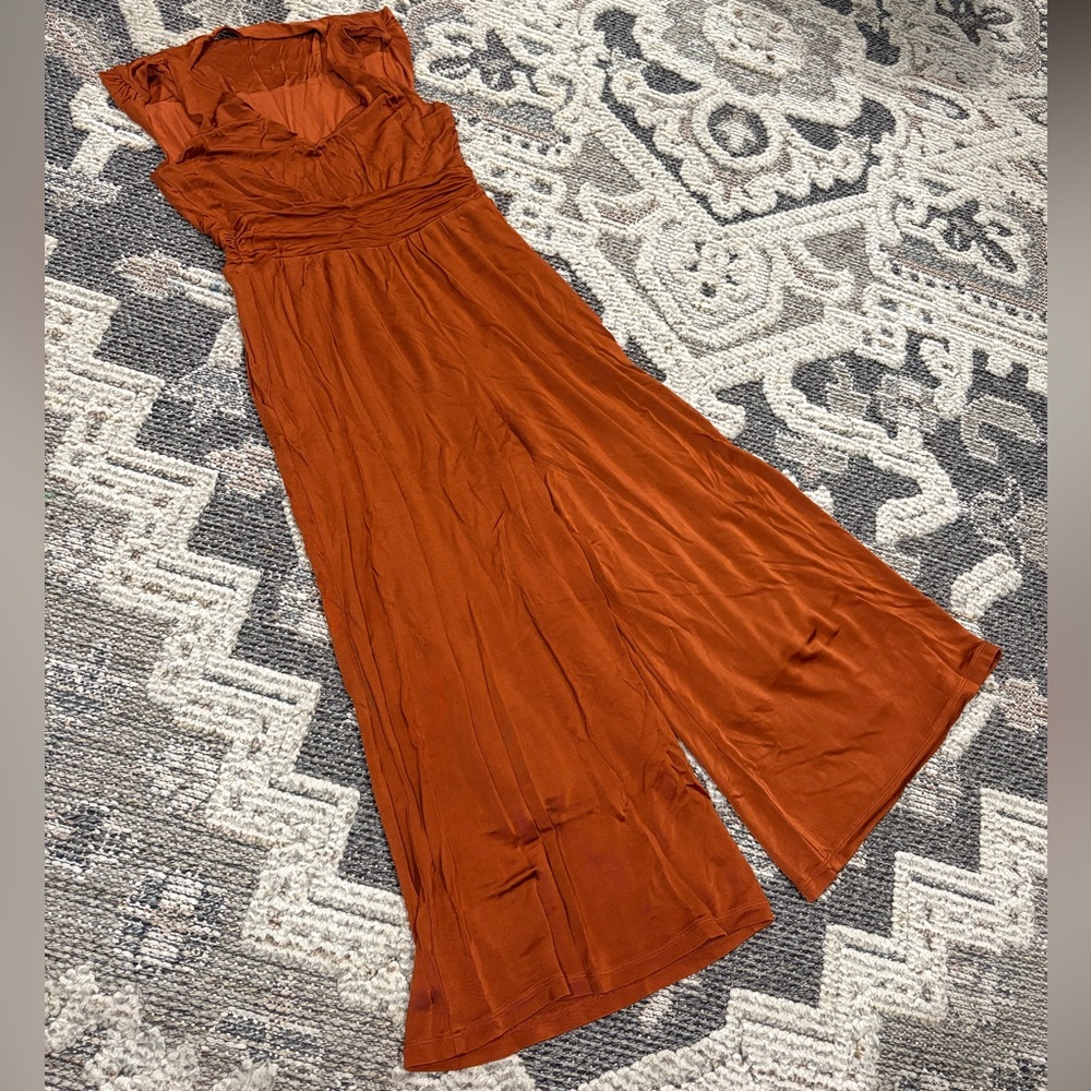 Anthropologie Rust Maxi Dress